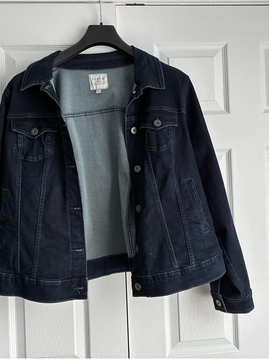 torrid Jackets & Blazers - torrid Navy Blue Denim Trucker Jacket